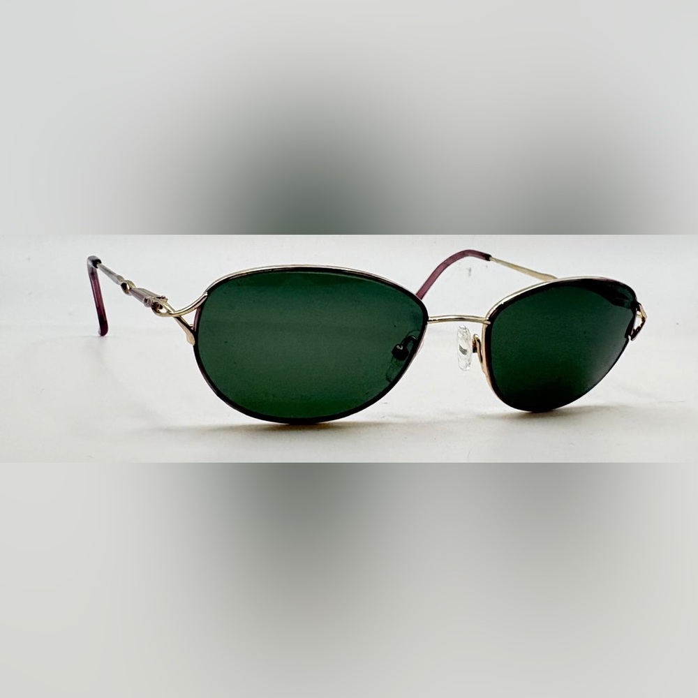 Silver Dollar Gold Purple Oval Metal Sunglasses Frames Only